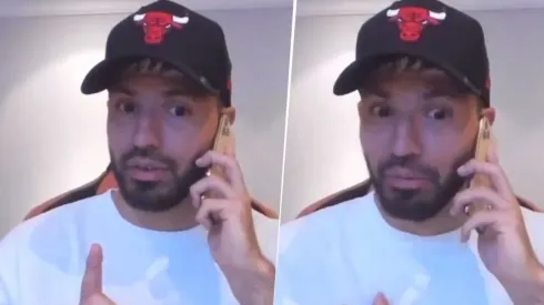 Agüero estaba en vivo y Riquelme le mandó un mensaje por el cumpleaños