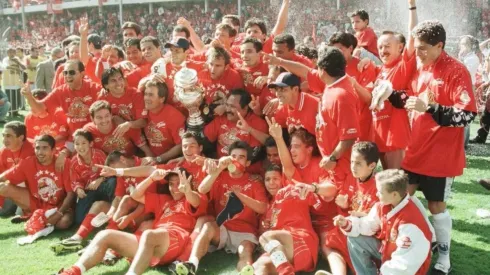 Los fubolistas de Toluca tras la consagración ante Santos Laguna.