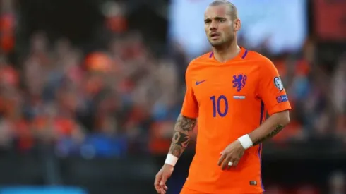Wesley Sneijder en la Selección de Holanda.