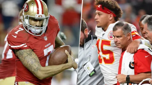 Colin Kaepernick y Patrick Mahomes. Foto: Getty Images.