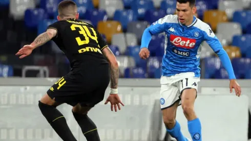 Hirving Lozano en un Naplo-Inter.