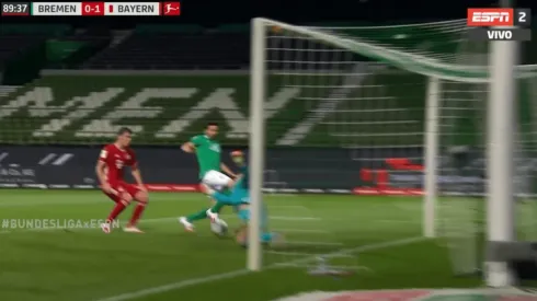 Claudio Pizarro entró a los 88' y casi anota a los 89'.