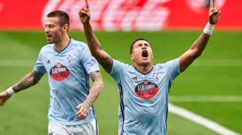 Así festejó Jeison Murillo su primer gol con la camiseta del Celta de Vigo.