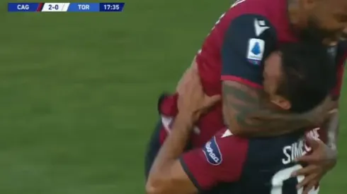 El festejo de gol del artillero argentino.