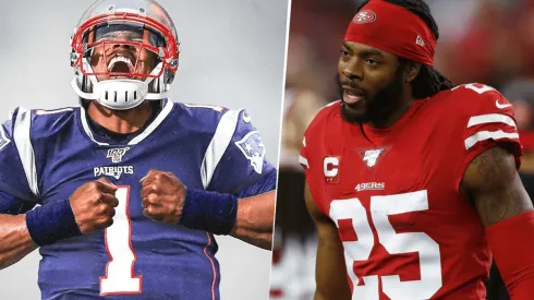 Cam Newton y Richard Sherman (@ESPN - Getty Images)