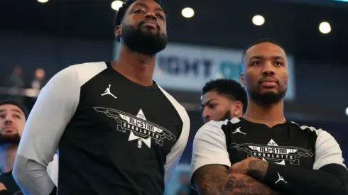 Dwyane Wade y Damian Lillard (Getty Images)