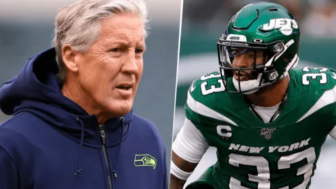 Pete Carroll y Jamal Adams (Getty Images)