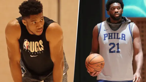 Giannis Antetokounmpo y Joel Embiid (Getty Images)