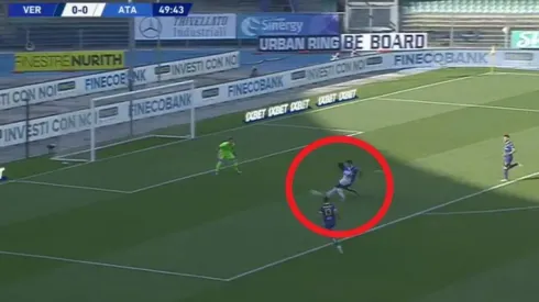 Así fue el gol de Duván Zapata para el 0-1 transitorio del Atalanta sobre Hellas Verona.