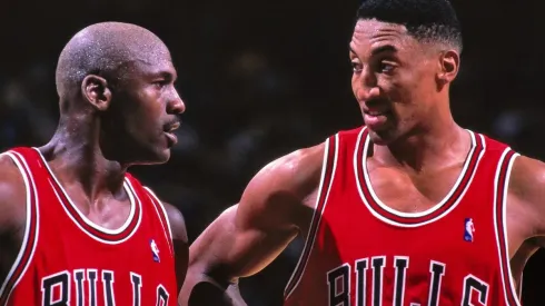Michael Jordan con Scottie Pippen (Getty)