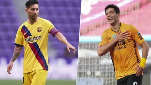 Leionel Messi y Raúl Jiménez (Getty)