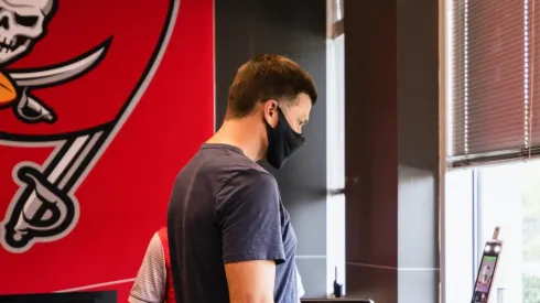 Tom Brady en el campamentos de los Bucs (@Buccaneers)