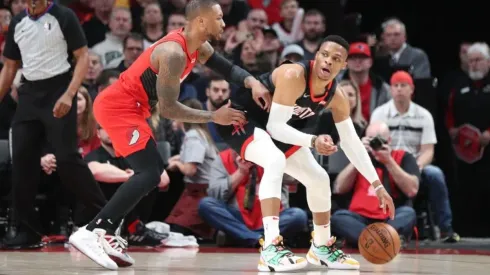 Russell Westbrook y Damian Lillard (Getty Images)