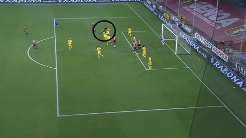 El golazo de cabeza de Cristian Romero.