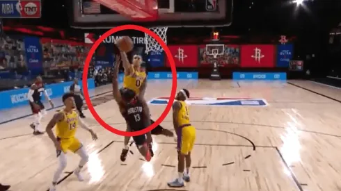 Tapa de Kuzma a Harden (Captura de pantalla)