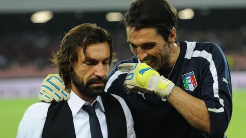 Buffon y Pirlo, juntos en la Selección. (Getty)
