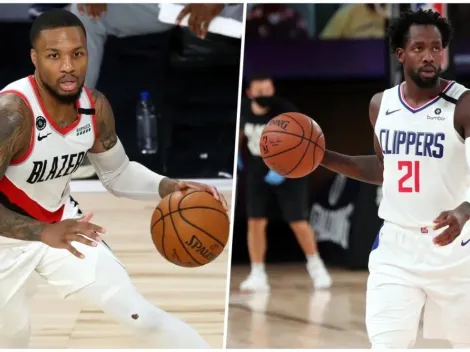 Cruce caliente entre Patrick Beverley y Damian Lillard