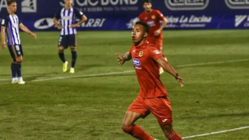 Jeisson Martínez usaba la 9 en el Fuenlabrada.