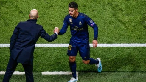 Zinedine Zidane y James Rodríguez en el Real Madrid.