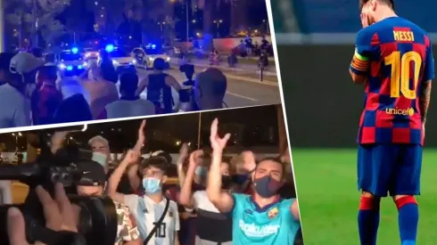 Video: los hinchas del Barcelona fueron al Camp Nou para pedir por Messi