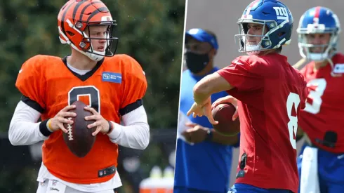 Joe Burrow y Daniel Jones (Getty Images)