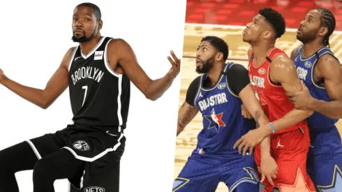 Kevin Durant, Anthony Davis, Giannis Antetokounmpo y Kawhi Leonard (Getty Images)