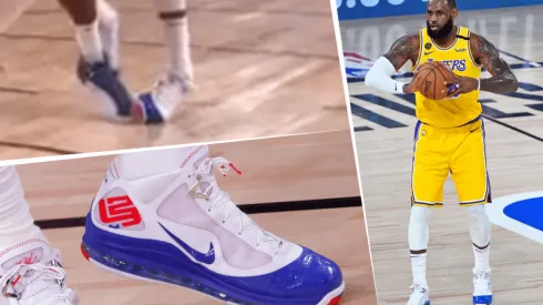 La torcedura de tobillo de LeBron James (Getty Images y captura de pantalla)