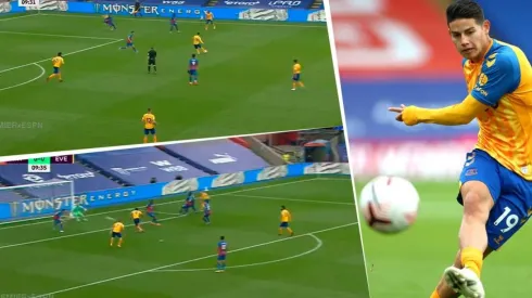 Frotó la lámpara James Rodríguez y Everton ya vence 0-1 al Crystal Palace