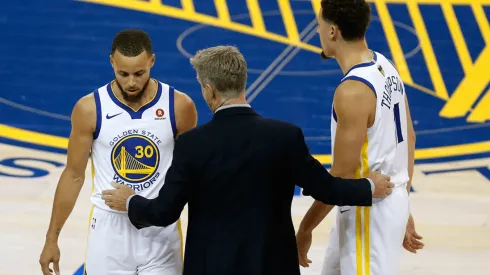 Stephen Curry, Steve Kerr y Klay Thompson