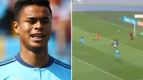 Delantero de Sporting Cristal no pudo concretar con un arquero sin distancia para atajar.