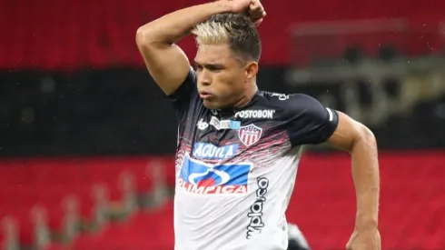 Teófilo Gutiérrez anotó el único gol de Junior en la derrota contra Flamengo en Brasil.