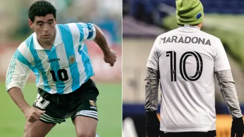 Diego Maradona y Nicolás Lodeiro (Getty Images y @MLS)