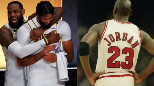 LeBron James, Anthony Davis y Michael Jordan