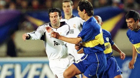 Cristian Traverso enfrentando a Real Madrid.