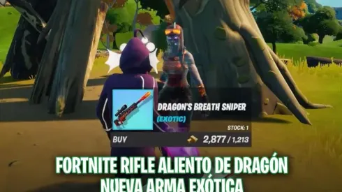 Cómo conseguir la nueva arma Exótica Aliento de Dragón (Francotirador) en Fortnite