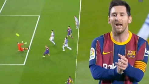 Braithwaite erró un mano a mano insólito y así fue la reacción de Messi