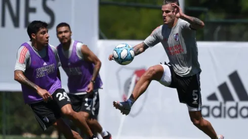 River, entrenando para chocar con Arsenal.