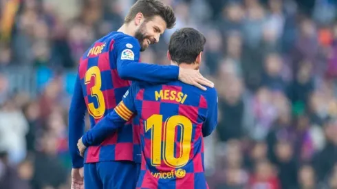 Gerard Piqué y Lionel Messi, juntos.