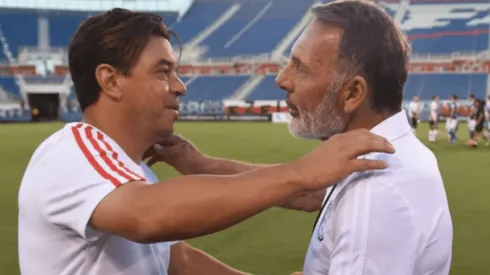 Marcelo Gallardo y Miguel Russo, frente a frente.