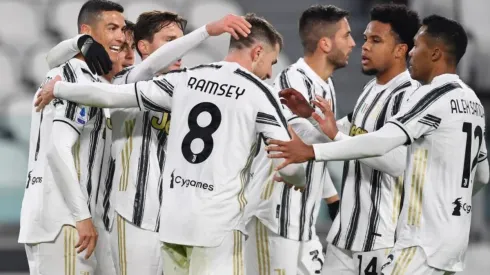 Así celebraron los jugadores de Juventus el primer tanto.