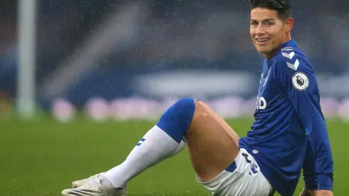 James Rodríguez, en su última fase de recuperación con el Everton.