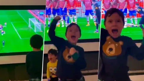 Morimos de amor: así festejaron los hijos de Messi el golazo de tiro libre