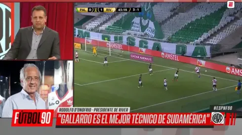 D'Onofrio sacó a la luz el mensaje que le mandó a Gallardo después del partido con Palmeiras