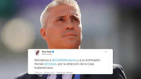 El tuit de River para Crespo tras ser campeón con Defensa y Justicia