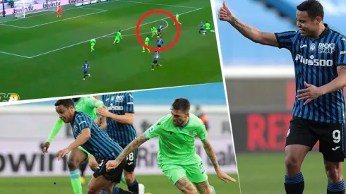 Así fue la jugadota que se armó Luis Muriel para el único gol de Atalanta ante Lazio.