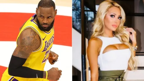 LeBron James y Juliana Carlos (Foto: Getty Images y @julianaacarlos)