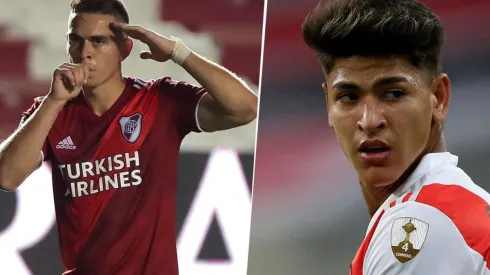 Rafael Santos Borré y Jorge Carrascal, jugadores colombianos de River Plate.
