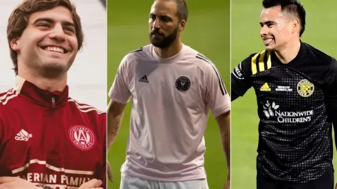 Santiago Sosa, Gonzalo Higuaín y Lucas Zelarayán