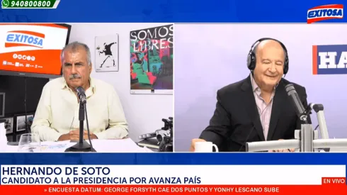 Hernando de Soto es candidato por Avanza País.