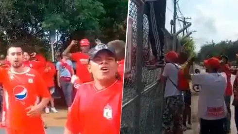 Así fueron las protestas en la sede deportiva del América de Cali.
